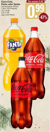WEZ Coca-Cola, Fanta oder Sprite Angebot