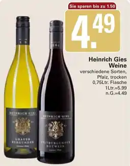 WEZ Heinrich Gies Weine Angebot