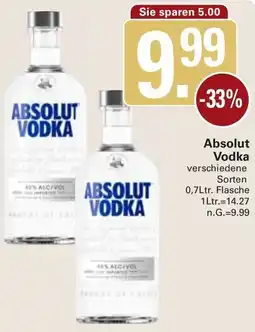 WEZ Absolut Vodka Angebot