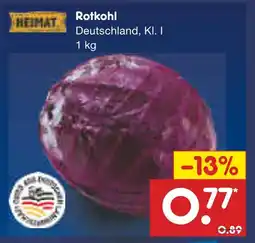Netto Marken-Discount Heimat rotkohl Angebot