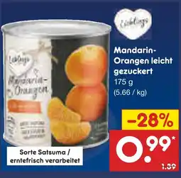 Netto Marken-Discount Liebig mandarin-orangen leicht gezuckert Angebot