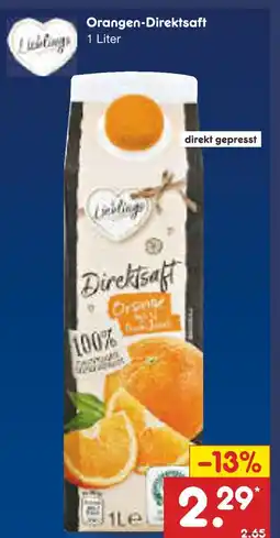 Netto Marken-Discount Lieblings orangen-direktsaft Angebot