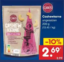 Netto Marken-Discount Clarkys cashewkerne ungesalzen Angebot