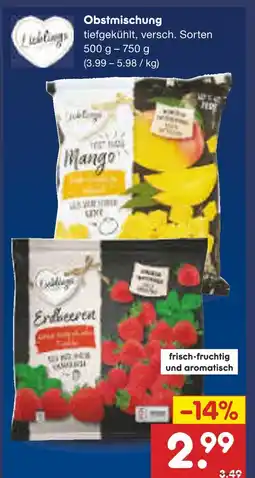 Netto Marken-Discount Lieblings obstmischung Angebot