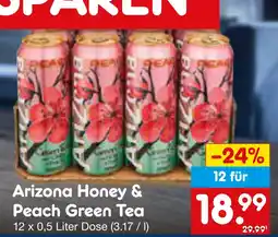 Netto Marken-Discount Arizona honey & peach green tea Angebot