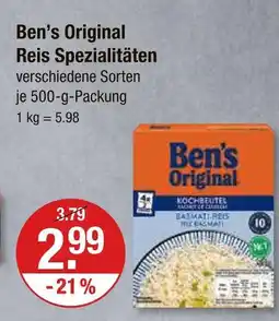 V Markt Ben's original reis spezialitäten Angebot