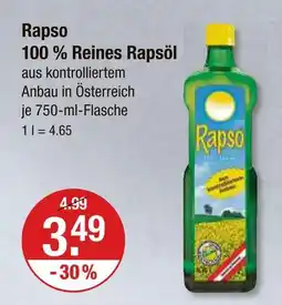 V Markt Rapso 100 % reines rapsöl Angebot