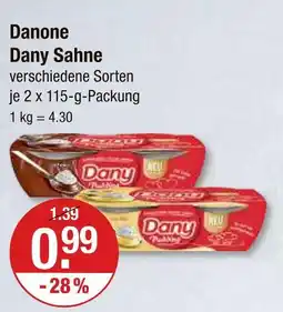 V Markt Danone dany sahne Angebot