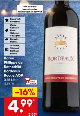 Netto Marken-Discount Baron philippe de rothschild bordeaux rouge aop Angebot
