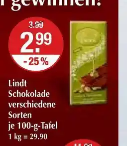 V Markt Lindt schokolade Angebot