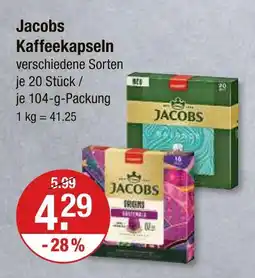 V Markt Jacobs kaffeekapseln Angebot