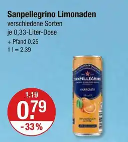 V Markt Sanpellegrino limonaden Angebot