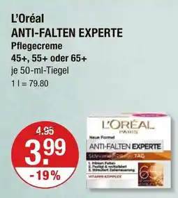 V Markt L'oréal anti-falten experte Angebot