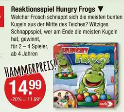 V Markt Noris reaktionsspiel hungry frogs Angebot