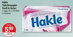 V Markt Hakle toilettenpapier sanft & sicher Angebot