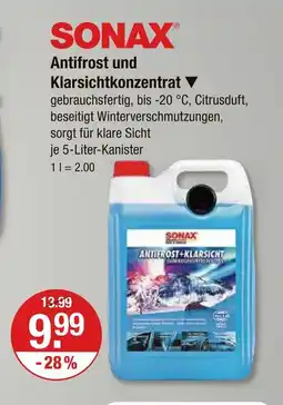 V Markt Sonax antifrost und klarsichtkonzentrat Angebot