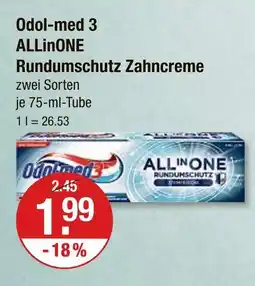 V Markt Odol-med 3 allinone rundumschutz zahncreme Angebot