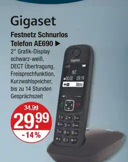 V Markt Gigaset festnetz schnurlos telefon ae690 Angebot