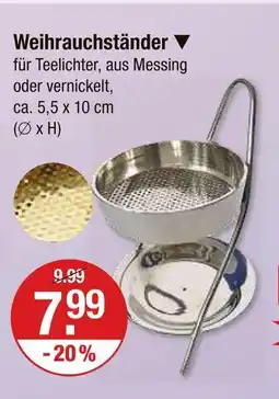V Markt Weihrauchständer Angebot