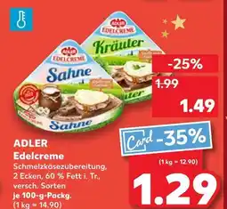 Kaufland Adler edelcreme sahne Angebot