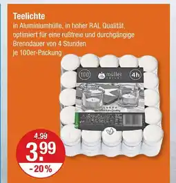 V Markt Müller teelichte Angebot