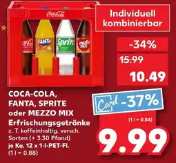 Kaufland Coca-cola oder fanta, sprite oder mezzo mix erfrischungsgetränke Angebot