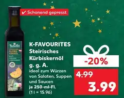 Kaufland K-favourites steirisches kürbiskernöl Angebot
