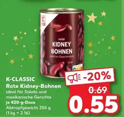Kaufland K-classic rote kidney-bohnen Angebot