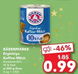 Kaufland Bärenmarke ergiebige kaffee-milch Angebot