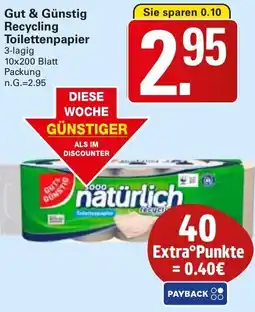 WEZ Gut & Günstig Recycling Toilettenpapier Angebot