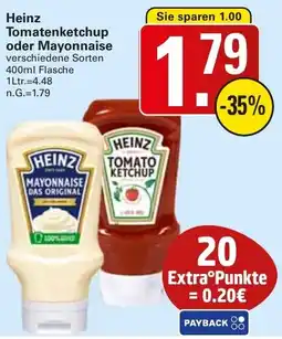 WEZ Heinz Tomatenketchup oder Mayonnaise Angebot