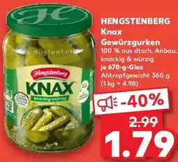 Kaufland HENGSTENBERG Knax Gewürzgurken Angebot