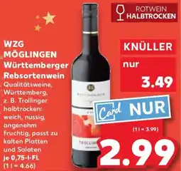 Kaufland WZG MÖGLINGEN Württemberger Rebsortenwein Angebot