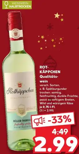 Kaufland ROTKÄPPCHEN Qualitätswein Angebot