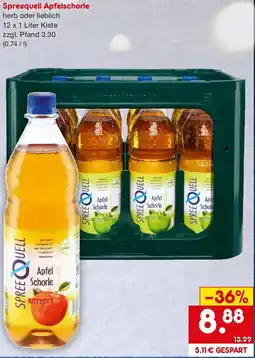 Netto Getränke Discount Spreequell Apfelschorle Angebot