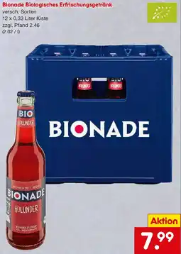 Netto Getränke Discount Bionade Biologisches Erfrischungsgetränk Angebot