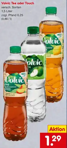 Netto Getränke Discount Volvic Tee oder Touch Angebot