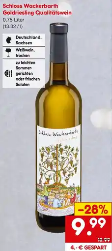 Netto Getränke Discount Schloss Wackerbarth Goldriesling Qualitätswein Angebot