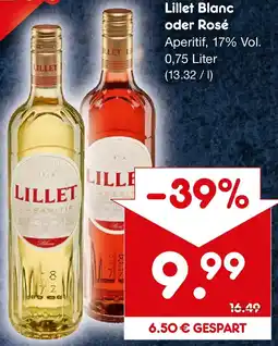 Netto Getränke Discount Lillet Blanc oder Rosé Angebot