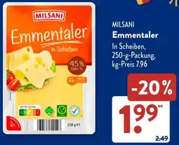 Aldi Süd MILSANI Emmentaler Angebot