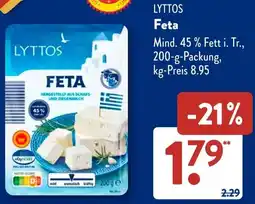Aldi Süd LYTTOS Feta Angebot