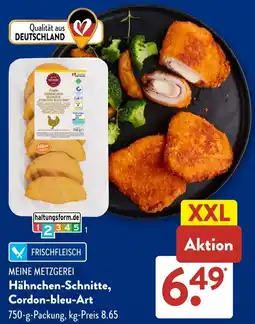 Aldi Süd MEINE METZGEREI Hähnchen-Schnitte, Cordon-bleu-Art Angebot
