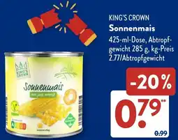 Aldi Süd KING'S CROWN Sonnenmais Angebot