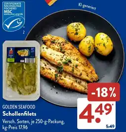 Aldi Süd GOLDEN SEAFOOD Schollenfilets Angebot