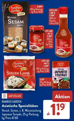 Aldi Süd BAMBOO GARDEN Asiatische Spezialitäten Angebot