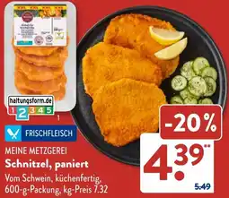 Aldi Süd MEINE METZGEREI Schnitzel, paniert Angebot