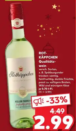 Kaufland Rotkäppchen qualitätswein Angebot