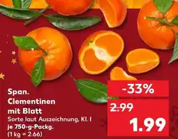 Kaufland Span. clementinen mit blatt Angebot