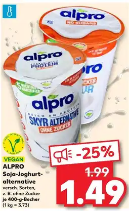 Kaufland Alpro soja-joghurtalternative skyr alternative ohne zucker Angebot