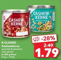 Kaufland K-classic cashewkerne geröstet & gesalzen Angebot